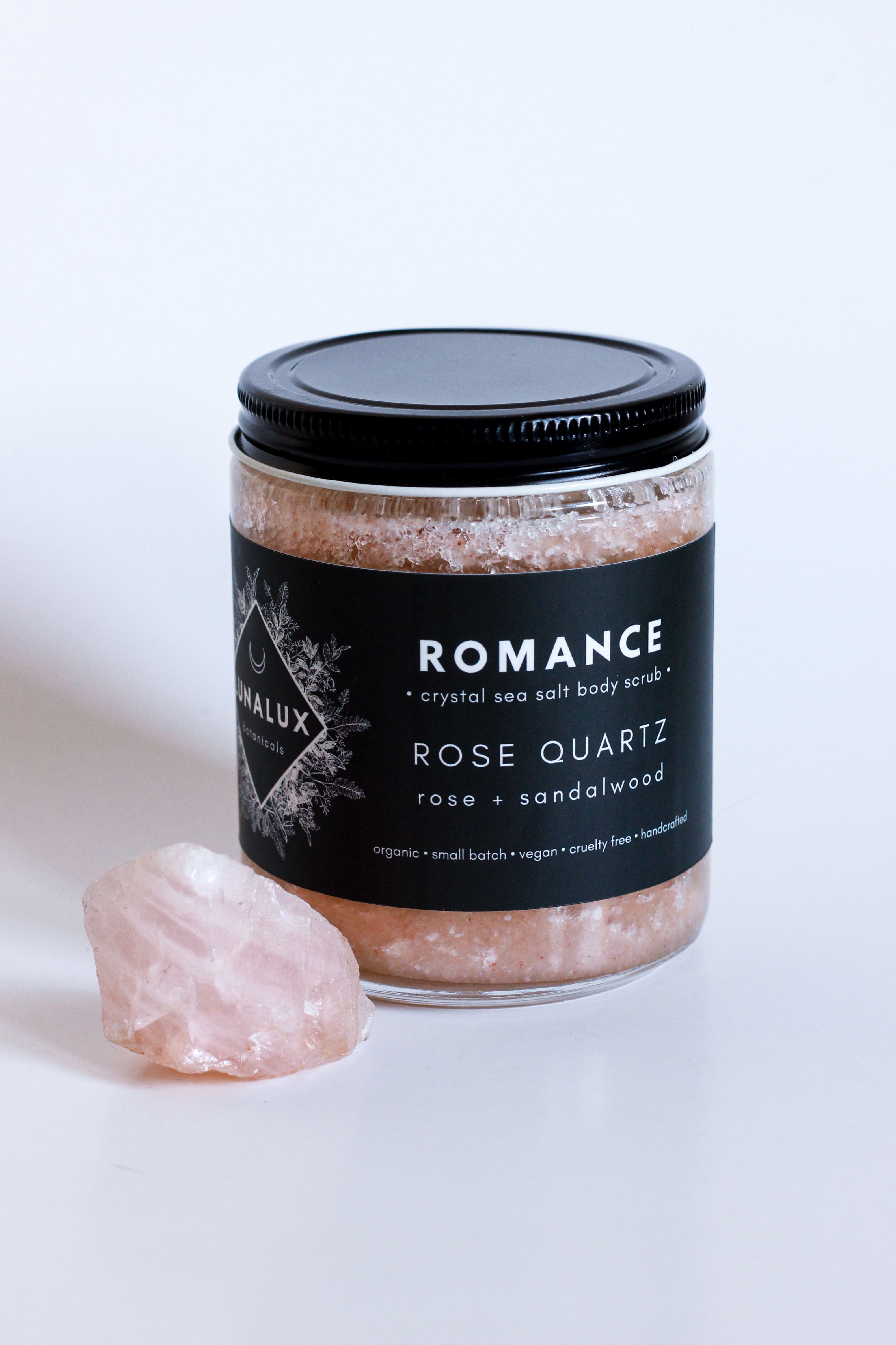 ROMANCE // Rose Quartz Crystal Body Scrub